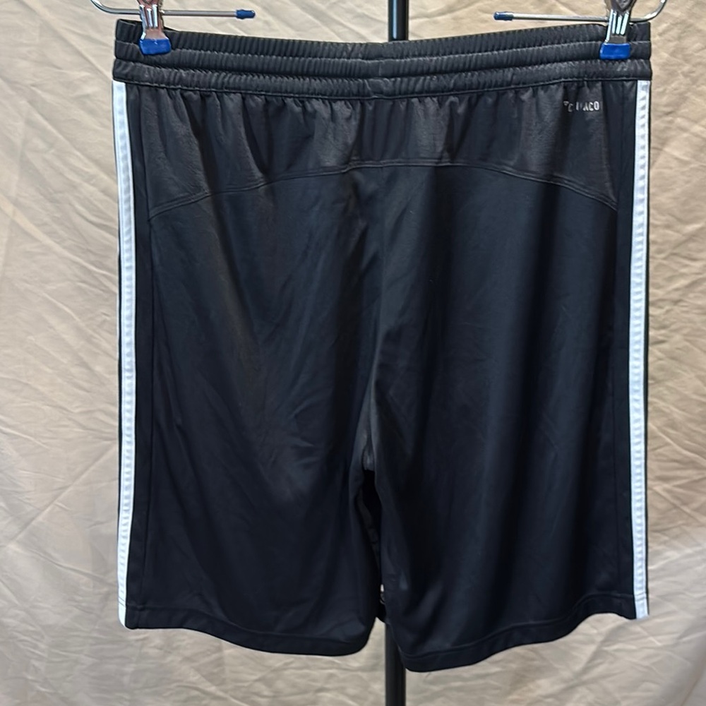 Adidas Black and White Athletic Shorts with Stripes - Picture 3 of 6